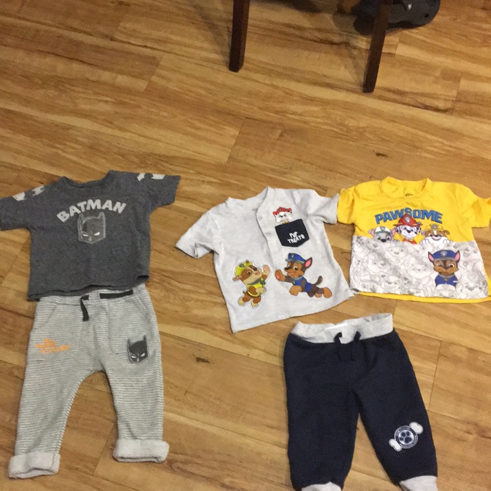 Paw patrol shirts & pant &Batman shirt &pants baby